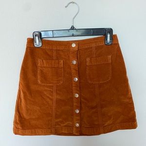 Urban outfitters high rise skirt - burnt orange